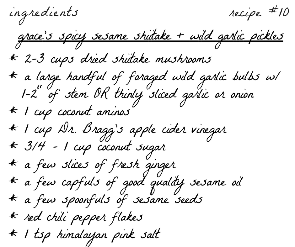 A handwritten recipe for some type of food.