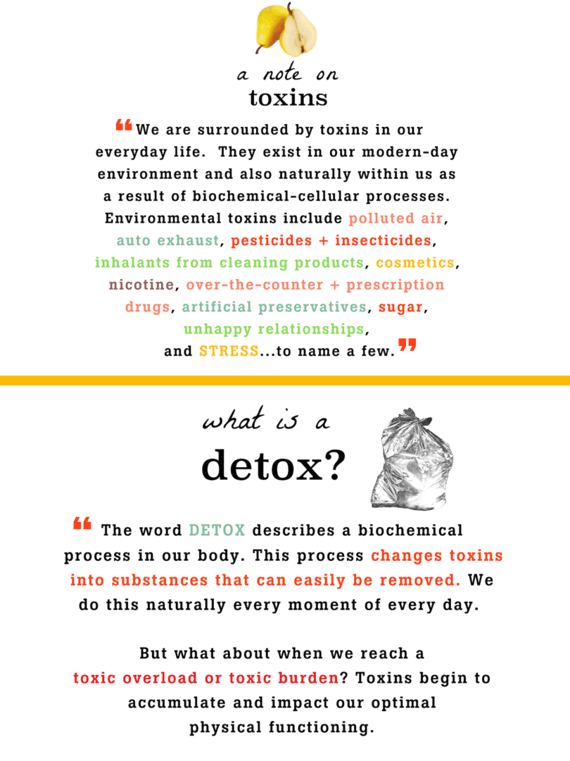 A poster with text and pictures of toxins.