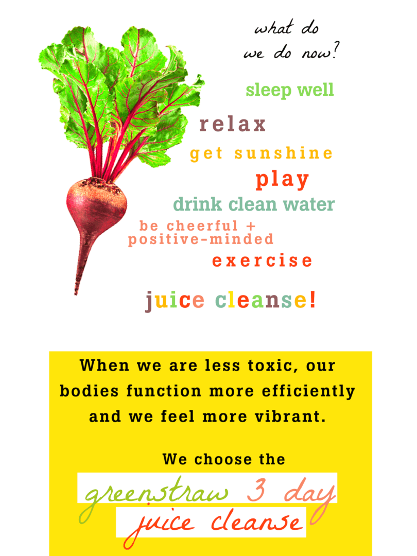 A poster with a beet and some words