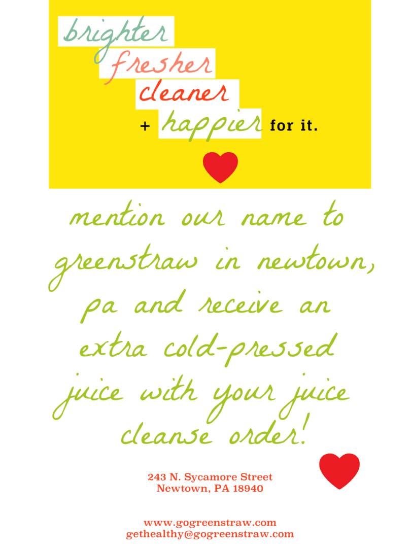 A juice cleanse order form with the name of the store.