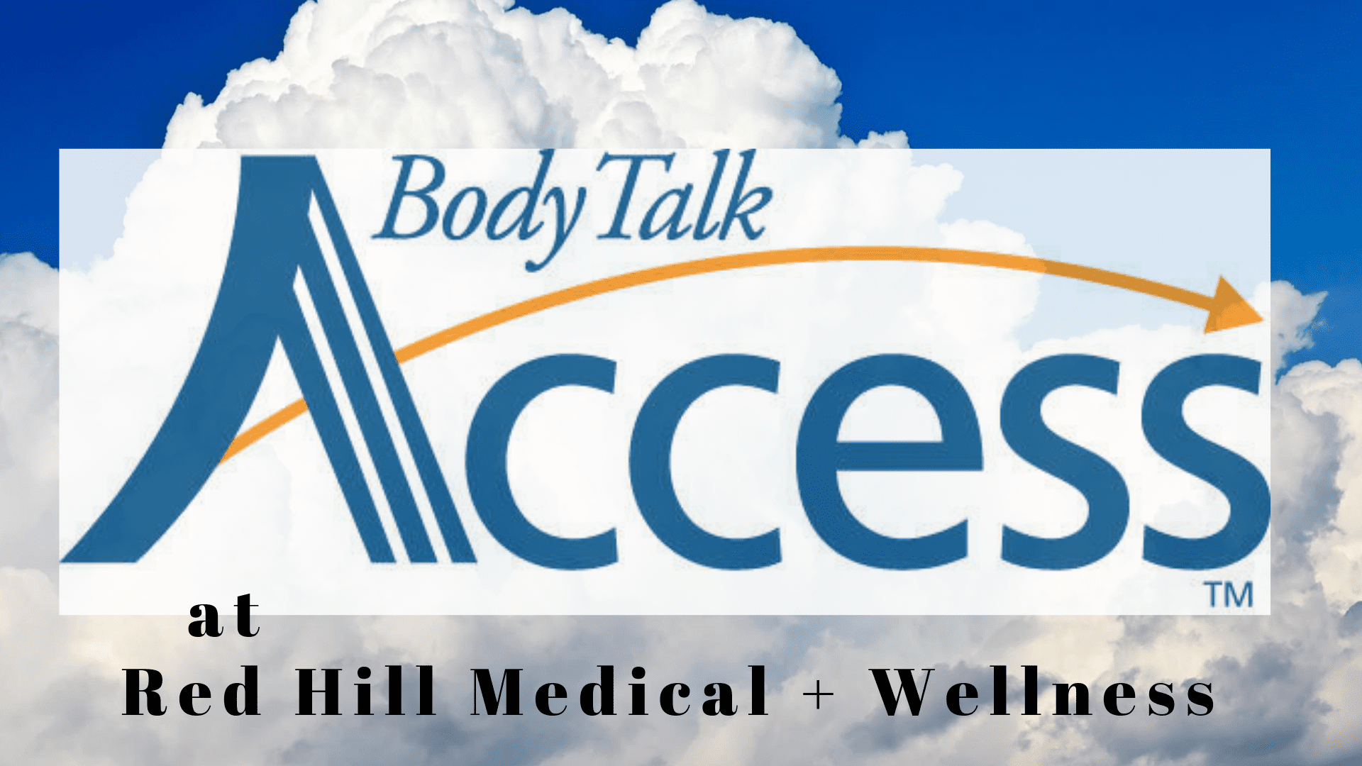 A sky filled with clouds and the words " body talk access."