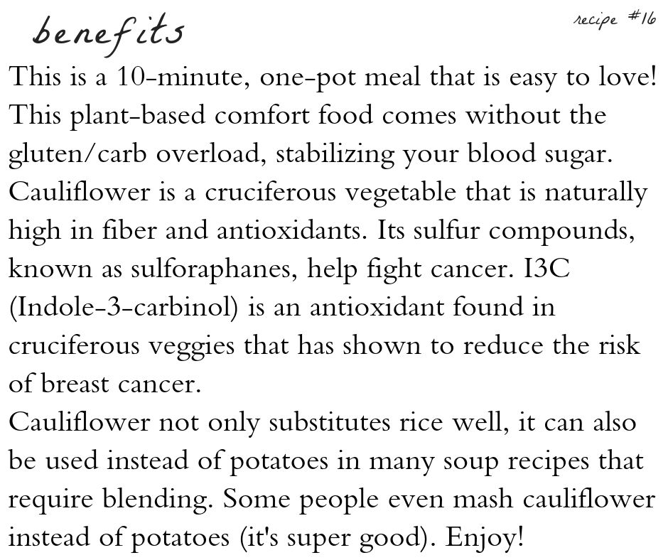 A page from the book benefits of food.